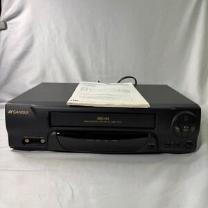Sansui VCR2510A VHS HQ Video Cassette Recorder Player Black w/ Manual, NO Remote
